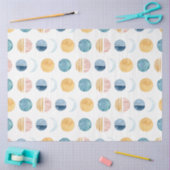 Blue n White Modern Sun n Moon Abstrakt Decoupage Seidenpapier (Basteln)