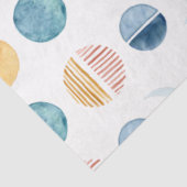 Blue n White Modern Sun n Moon Abstrakt Decoupage Seidenpapier (Ausschnitt)