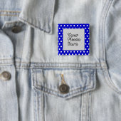 Blue n White Polka Dots Foto Rahmen Button (Beispiel)