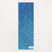 Blue Nah-up Glitzer mit Ihrem Namen Yoga Mat Yogamatte (Vorderseite)