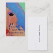 Blue Nail Polnisch Terminkarte (Vorne/Hinten)