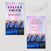 Blue Nails Polnisch | Manikürin Terminkarte (Vorne/Hinten)