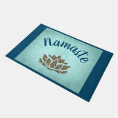 Blue Namaste Fußmatte (Schrägansicht)