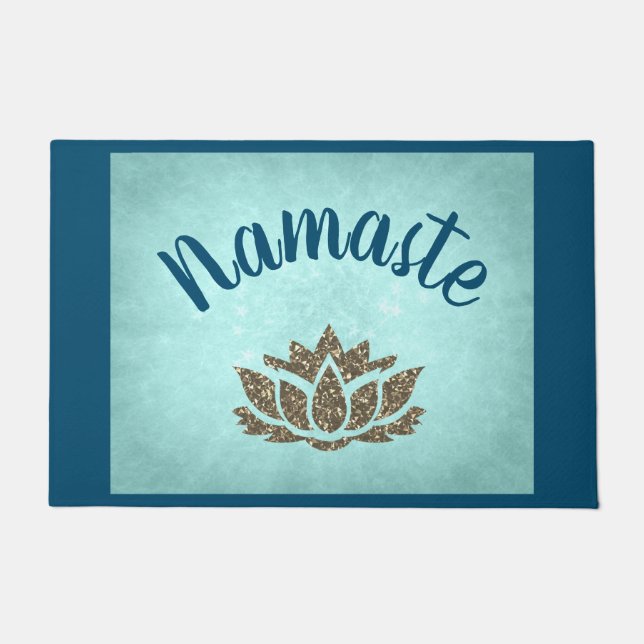Blue Namaste Fußmatte (Vorderseite)