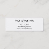 Blue Name Card Abschluss Ankündigungsklasse Jahr Telefonnummerkarte (Rückseite)