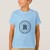 BLUE NAME MONOGRAM EINFACH T SHIRT