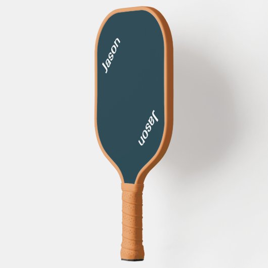 Blue Name Monogram Simple Minimal Niedlich Trendy Pickleball Schläger (Links)