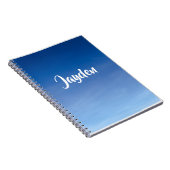 Blue Name Personalization School Notebook Notizblock (Rechte Seite)