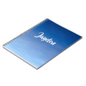 Blue Name Personalization School Notebook Notizblock (Linke Seite)