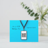 Blue Name Tag Fair Postkarte (Stehend Vorderseite)