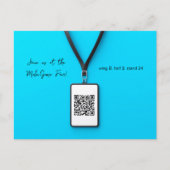 Blue Name Tag Fair Postkarte (Vorderseite)
