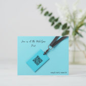 Blue Name Tag Fair Postkarte (Stehend Vorderseite)