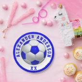 Blue Name und Jersey Personalize Pappteller (Party)