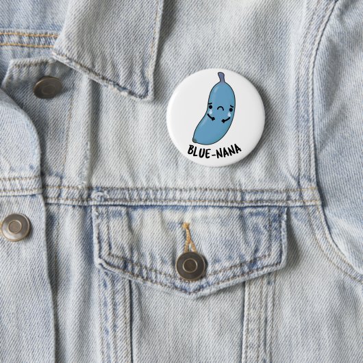 Blue-nana Funny Banana Pun Button (Beispiel)