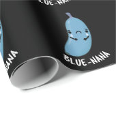 Blue-nana Funny Banana Pun Dark BG Geschenkpapier (Rolleneckpunkt)