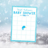 Blue Narwhal Baby Dusche Bingo Spiel Einladung