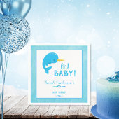 Blue Narwhal Baby Dusche Serviette