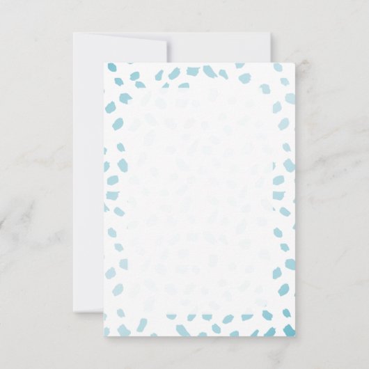 Blue Narwhal Baby Dusche Vielen Dank Dankeskarte (Rückseite)