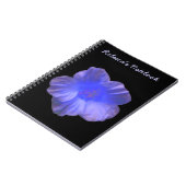 Blue Nasturtium Blume Anpassbare Notebooks Notizblock (Linke Seite)