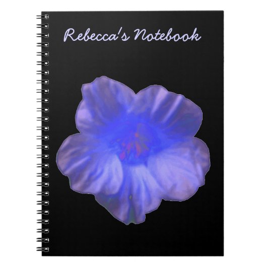 Blue Nasturtium Blume Anpassbare Notebooks Notizblock (Vorderseite)
