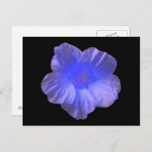 Blue Nasturtium Blume Postkarte (Vorne/Hinten)