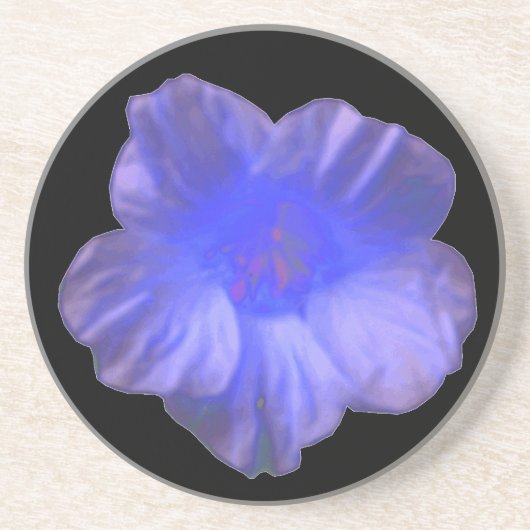 Blue Nasturtium Blume Untersetzer (Vorne)