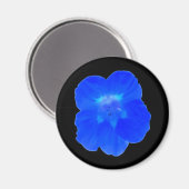Blue Nasturtium Magnet (Vorderseite/Rückseite)