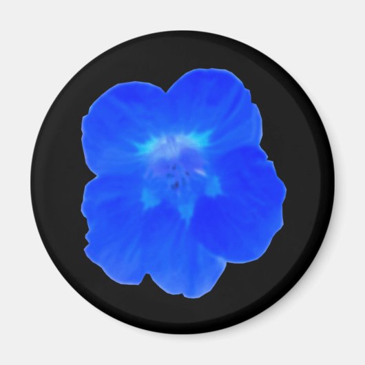 Blue Nasturtium Magnet (Vorne)