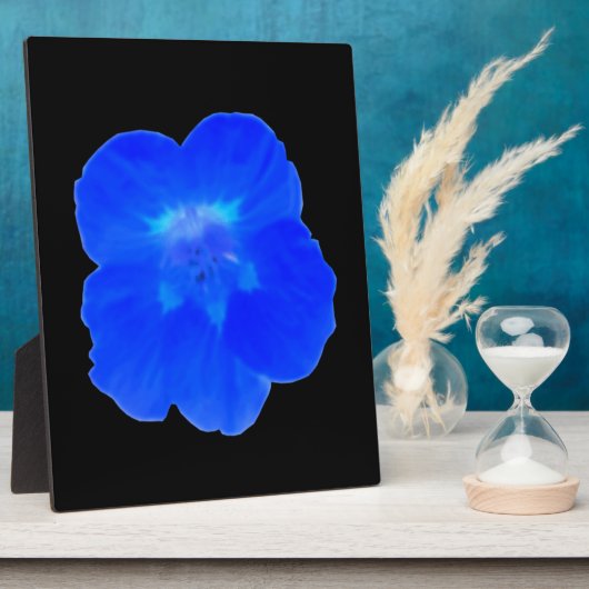Blue Nasturtium Plaque Fotoplatte (Seite)