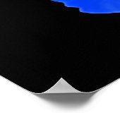 Blue Nasturtium Print Poster (Ecke)