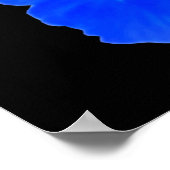 Blue Nasturtium Print Poster (Ecke)