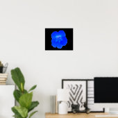 Blue Nasturtium Print Poster (Heimbüro)