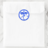 Blue Nataraja Runder Aufkleber (Tasche)