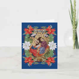 Blue Nativity Card Einladung
