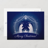 Blue Nativity Frohe Weihnachten (Vorne/Hinten)