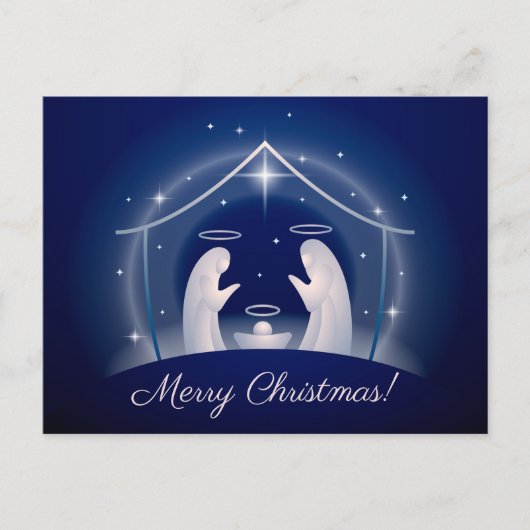 Blue Nativity Frohe Weihnachten (Vorderseite)