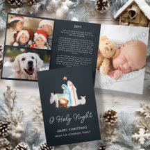 Blue Nativity Religious Christmas