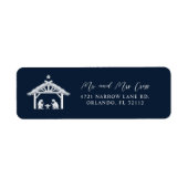 Blue Nativity Scene Minimalistisch Weihnachtsfeier (Vorne)