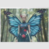 Blue Nature Fairy Forest Schnitt Paper Seidenpapier (Vorderseite)