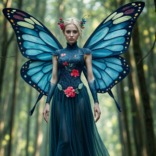 Blue Nature Fairy Forest Schnitt Paper Seidenpapier