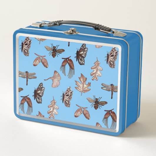 Blue Nature Print Lunch Box (Vorderseite)