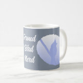Blue Nature Silhouette Proud Bird Nerd Kaffeetasse (VorderseiteRechts)