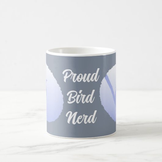 Blue Nature Silhouette Proud Bird Nerd Kaffeetasse (Mittel)