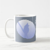 Blue Nature Silhouette Proud Bird Nerd Kaffeetasse (Links)