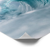 Blue Nature Waves Ästhetik Poster (Ecke)