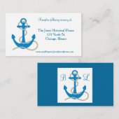 Blue Nauclosure Cards Begleitkarte (Vorne/Hinten)
