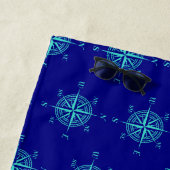 Blue Nautic Sailing Compass Strandtuch (Beispiel)