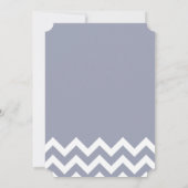 Blue Nautical Anchor auf Zickzack Ocean Baby Dusch Einladung (Rückseite)