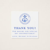 Blue Nautical Anchor - Nautical Wedding Vielen Dan (Vorderseite)