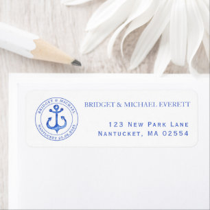 Blue Nautical Anchor Personalisierte Hochzeit